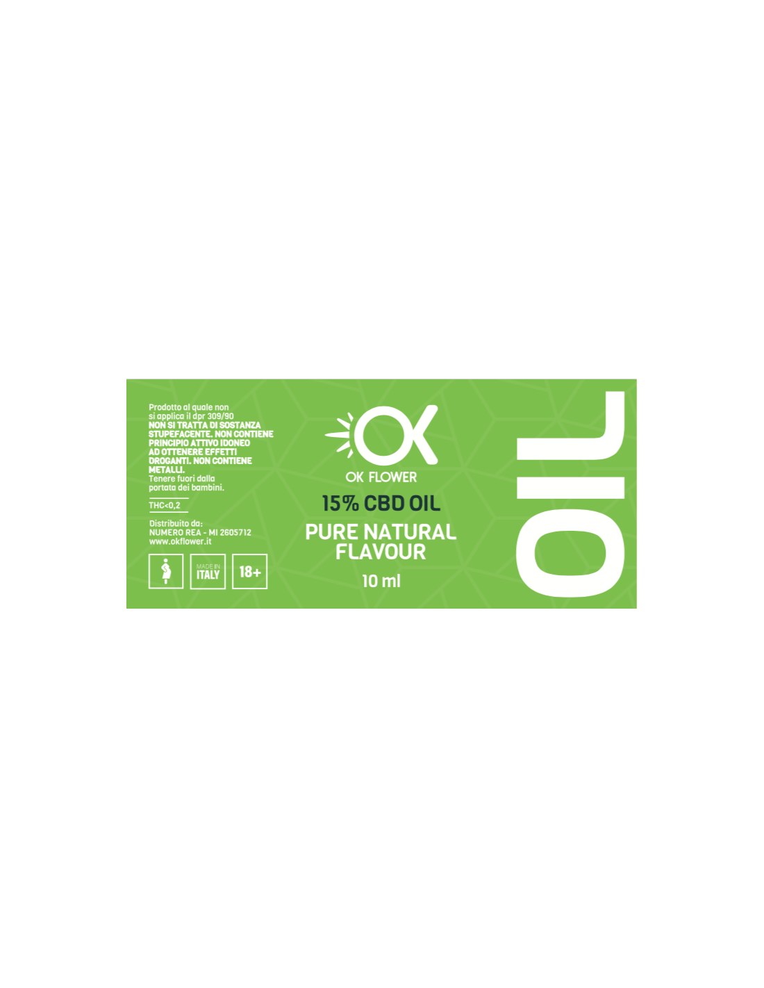 Olio Cbd 15% 10ml - Pure natural Flavour
